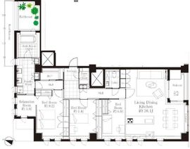 ルフォン南平台 4階 間取り図