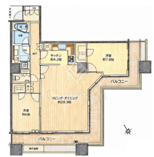 エアライズタワー 34階 間取り図