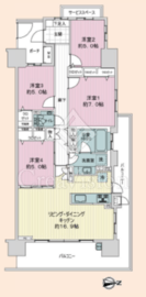 東京フロンティアシティアーバンフォート 5階 間取り図