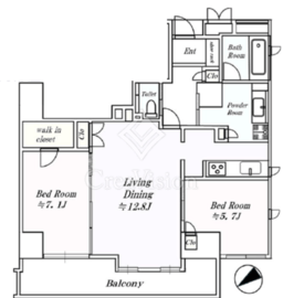 ソプラタワー 14階 間取り図