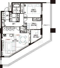 パークタワー東京フロント 5階 間取り図