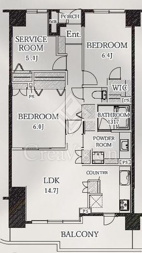 アルカンシエル横浜山下公園 8階 間取り図