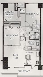 アルカンシエル横浜山下公園 8階 間取り図