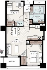ヴィルヌーブタワー横浜･関内 9階 間取り図