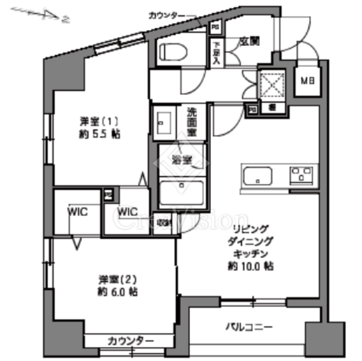 プレサンス本駒込アカデミア 4階 間取り図