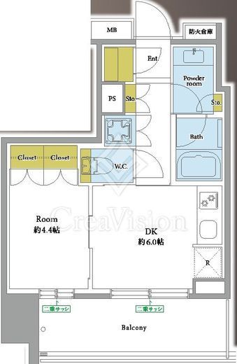ブリリア秋葉原 4階 間取り図