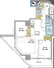 ステーションフロントタワー 15階 間取り図