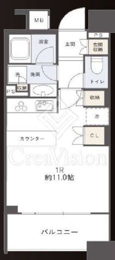 ネベル恵比寿 8階 間取り図