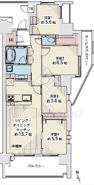 プラウド東陽町ガーデンズ 13階 間取り図