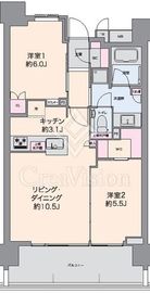 プラウド東神奈川 2階 間取り図