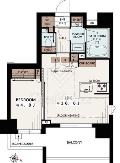 アジールコフレ新中野 2階 間取り図