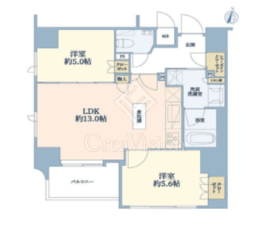 ジオ西新宿ツインレジデンス 3階 間取り図
