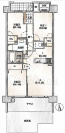 コスモシティ武蔵小杉 1階 間取り図