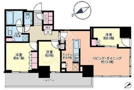 プラウドタワー小岩フロント 14階 間取り図