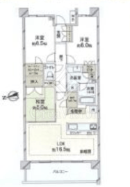 ザ・パークハウス上石神井レジデンス 3階 間取り図