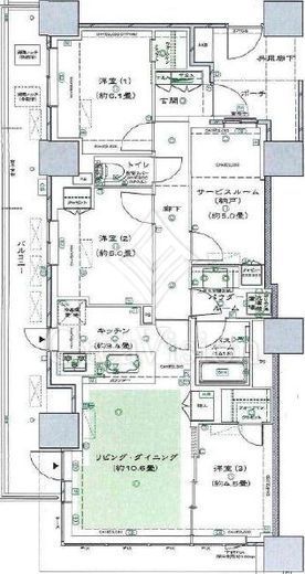 シティタワー金町タワー棟 22階 間取り図