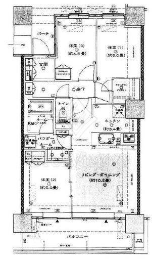 シティタワー金町タワー棟 14階 間取り図