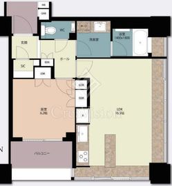 ザ・ヒルトップタワー高輪台 10階 間取り図