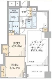 日暮里アインスタワー 23階 間取り図