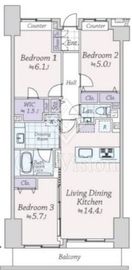 ライオンズマンション乃木坂 6階 間取り図