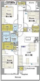 川崎サイトシティ 7階 間取り図