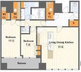 ザ・タワー横浜北仲 57階 間取り図