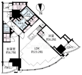 THE TOYOMI TOWER MARINE&SKY EAST 35階 間取り図