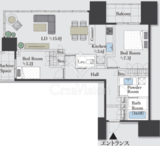 赤坂タワーレジデンス トップオブザヒル 19階 間取り図