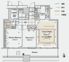 クレストプライムタワー芝 20階 間取り図