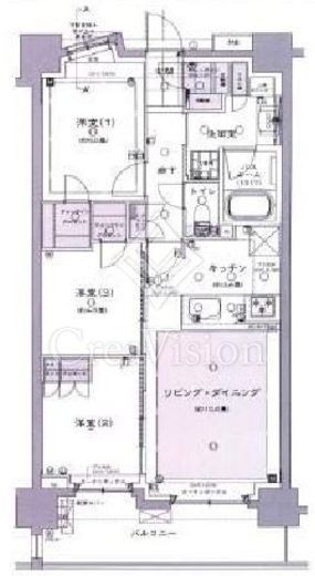 ライオンズ綾瀬セントマークス 4階 間取り図