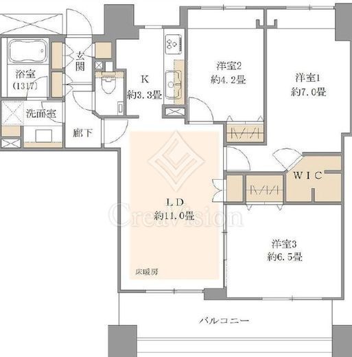 アトラスタワー北千住 13階 間取り図