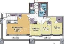 アトラスタワー北千住 16階 間取り図
