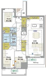 アトラスタワー北千住 24階 間取り図