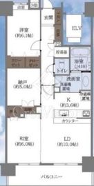 アルフェイス北千住 13階 間取り図