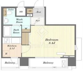 ガーラ芝御成門 14階 間取り図