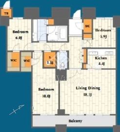 ザ・東京タワーズ シータワー 57階 間取り図