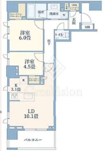 ルフォン白金台ザ・タワーレジデンス 6階 間取り図