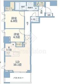 ルフォン白金台ザ・タワーレジデンス 6階 間取り図