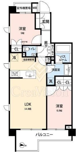 オープンレジデンシア千駄木ヒルズ 4階 間取り図