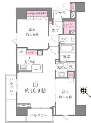 カッシア両国 4階 間取り図