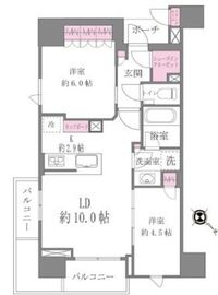 カッシア両国 4階 間取り図