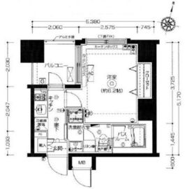 メイクスデザイン西麻布 2階 間取り図