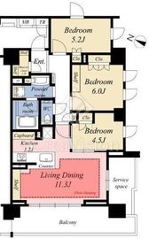 ザ・パークハウスアーバンス目黒平町 3階 間取り図