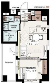 パレステュディオ新宿御苑 9階 間取り図