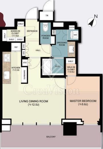 ザ・コート神宮外苑 8階 間取り図