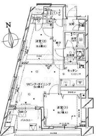 プラティーク三軒茶屋 13階 間取り図