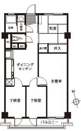 麻布狸穴ナショナルコート 5階 間取り図