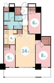 THE KOSUGI TOWER 22階 間取り図