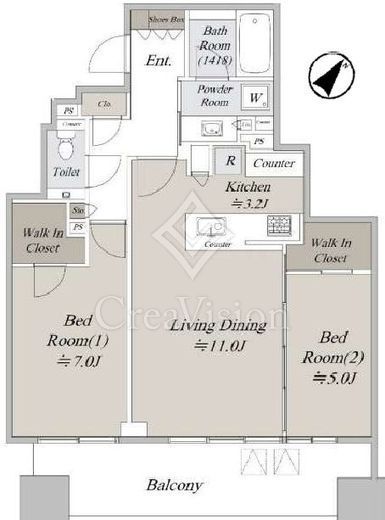 シティタワー虎ノ門 11階 間取り図