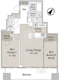 シティタワー虎ノ門 11階 間取り図